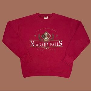 Vintage 90’s Niagara Falls New York red sweatshirt.